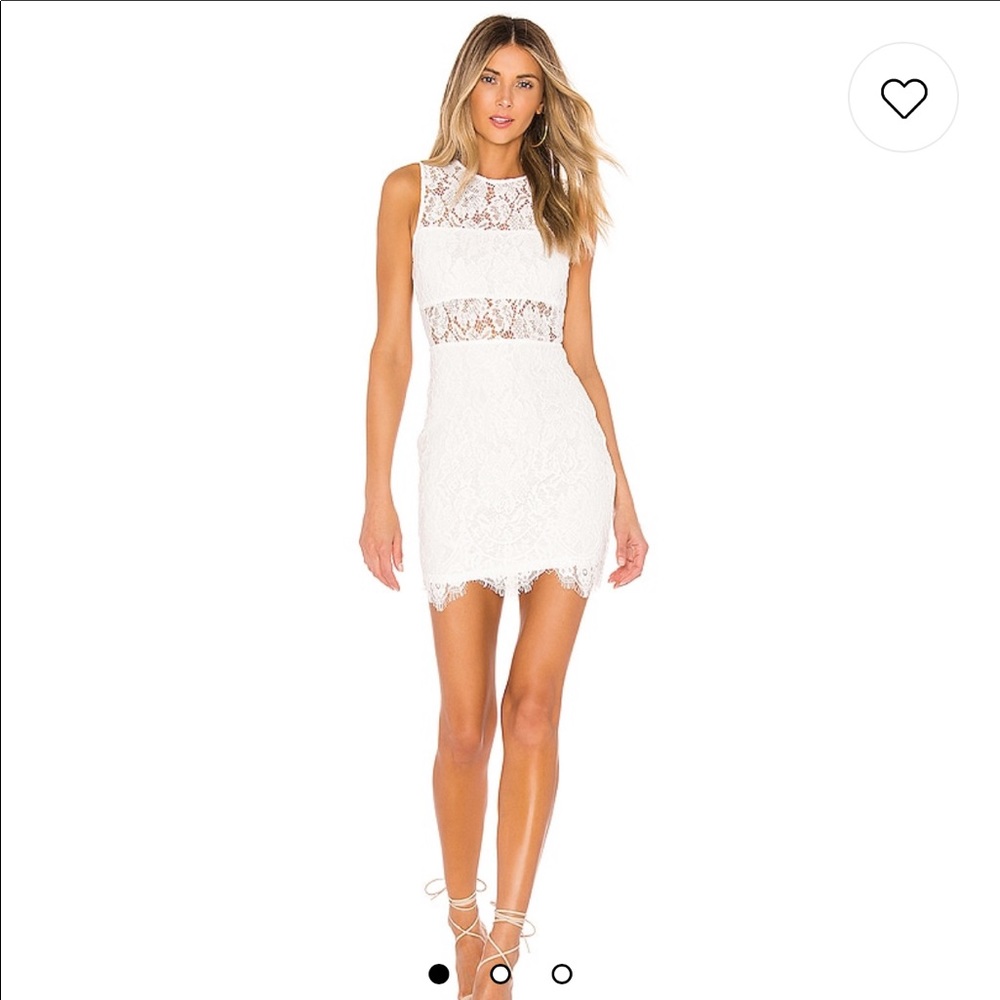 Revolve White Lace Sleeveless Dress